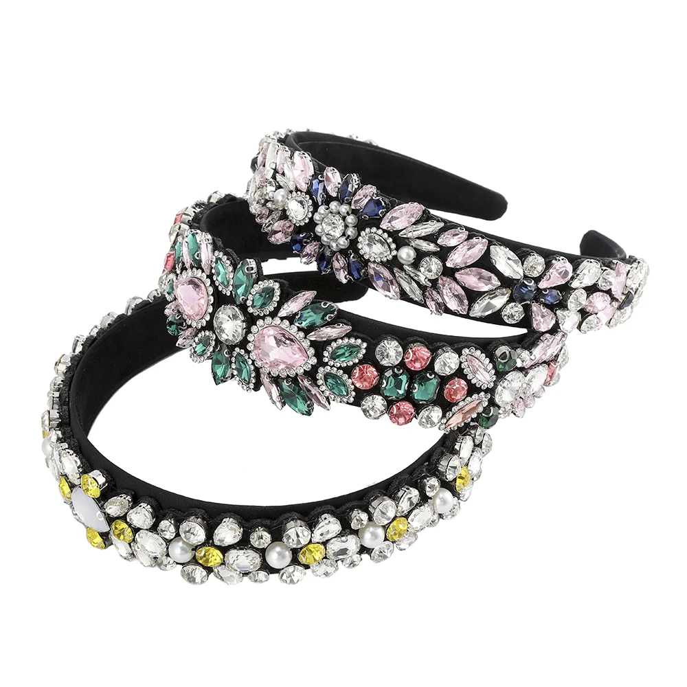 Женская повязка на голову AWAYTR роскошная в стиле барокко с цветными жемчужинами и