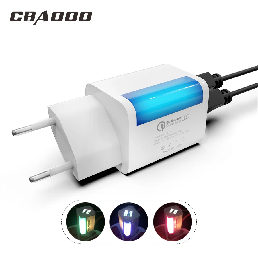 2A ЕС USB зарядное устройство с подсветкой зарядное устройство Быстрая зарядка мульти разъем мобильного телефона зарядное устройство для iPhone Samsung Xiaomi