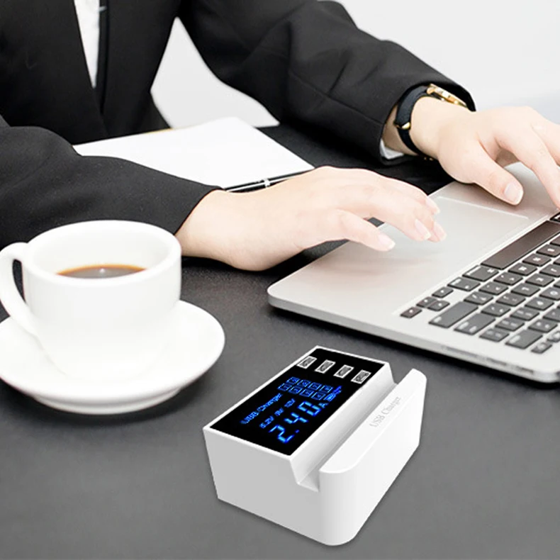 Концентратор, 4 порта, мульти USB зарядное устройство, Usb светодиодный адаптер, настенное зарядное устройство для Iphone, мобильного телефона, быстрая зарядка, настольная док-станция, EU, US, UK Plug