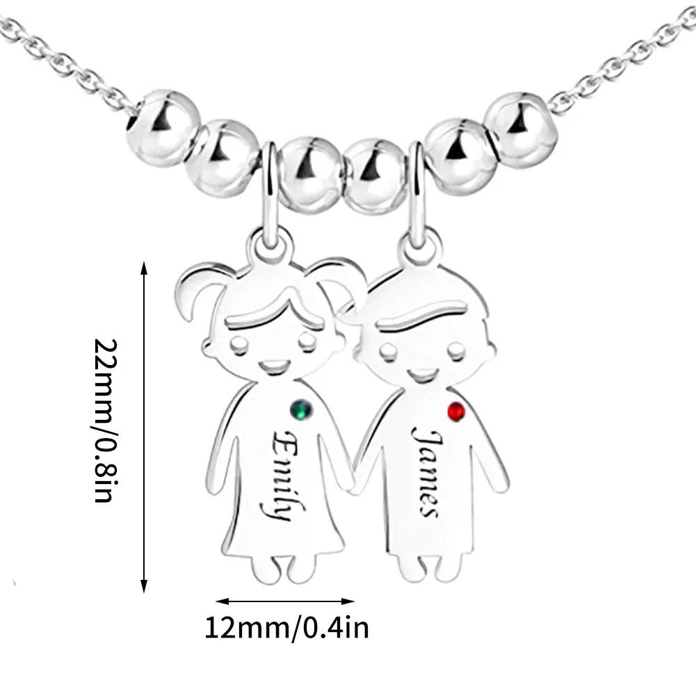 

Stainless Steel Engraved Pendant For Boy Girl Custom Name Engrave Necklace For Friendship Mother Lover Birthday Memorial Gift