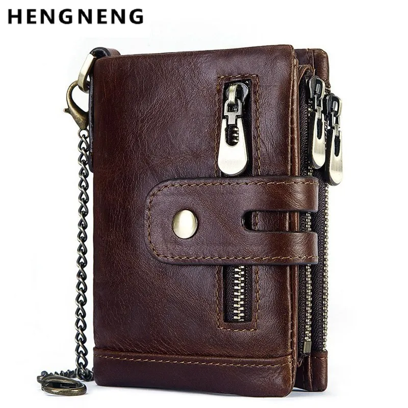 Мужские короткие бумажник Rfid кошелек Воловья кожа Для мужчин портмоне мужской