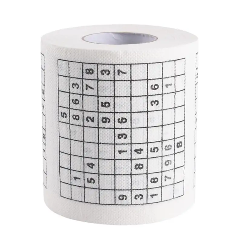 Прочный Sudoku Su Печатный рулон туалетной бумаги хорошая игра головоломка новый