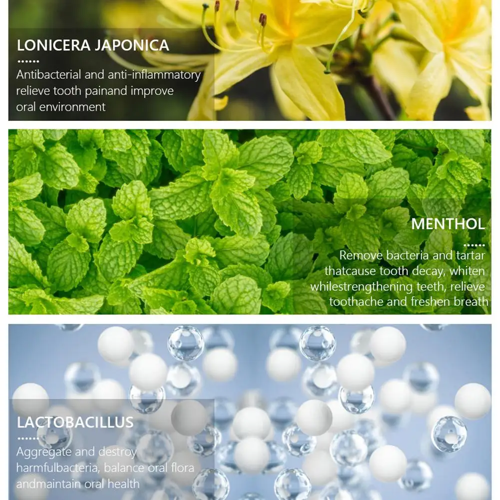 

RtopR Herbaceous Probiotics Tooth Powder Oral Hygiene Cleaning Teeth Whitening Plaque Tartar Removal Stains Tooth White Powder