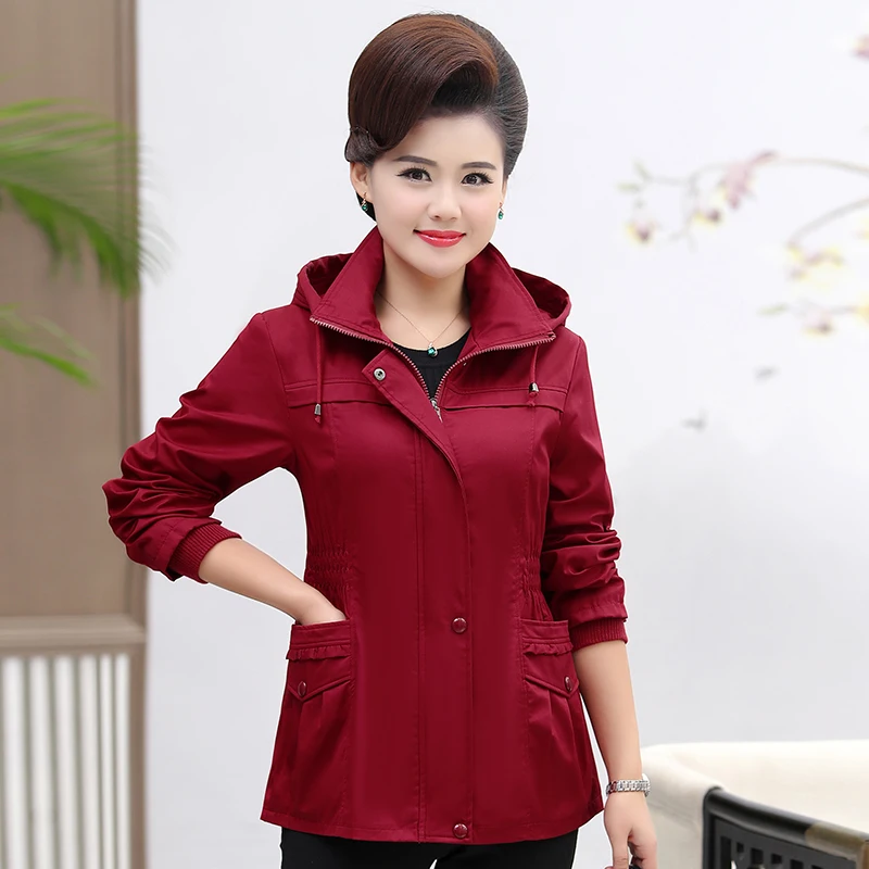 Тренчкот женский демисезонный тонкий однотонный с капюшоном короткий на молнии