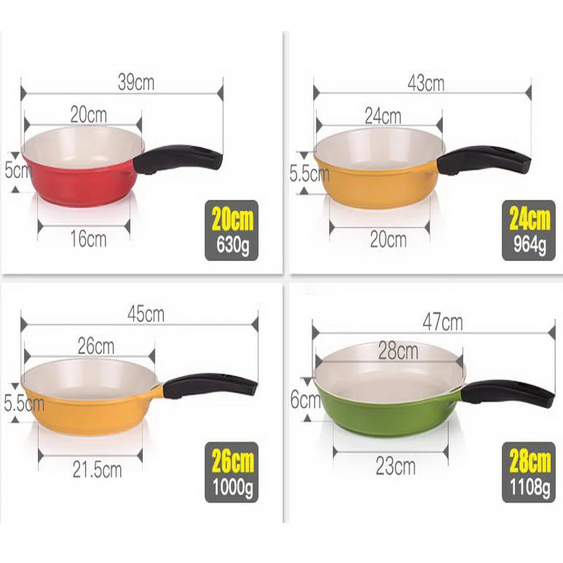 

Ceramic pan /non-stick pan/5 layer process design/Environmental protection/Multi-layer composite bottom/ Easy to clean/281104