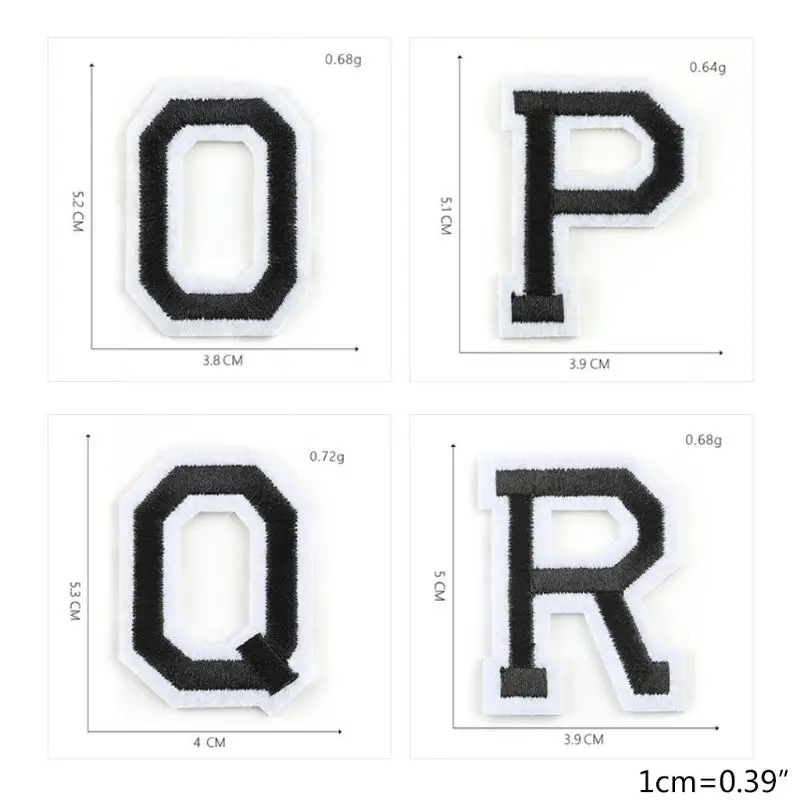 

26Pcs English Letters Patches Cartoon Animal Alphabet Embroidered Applique Badge