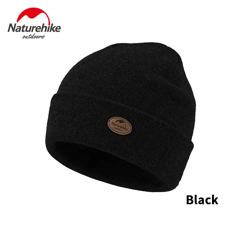 Black Naturehike 20%, флисовая шапка, уличная, теплая, для альпинизма, пешего туризма, шапки для мужчин и женщин, для путешествий, двухслойная, шерстяная, теплая, ветрозащитная, зимняя шапка - Цвет: Black