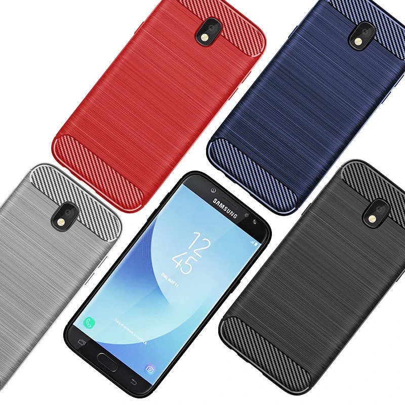 Чехол для Samsung Galaxy J5 2017 силиконовый ударопрочный углеродный чехол из ТПУ Pro J530 J530F
