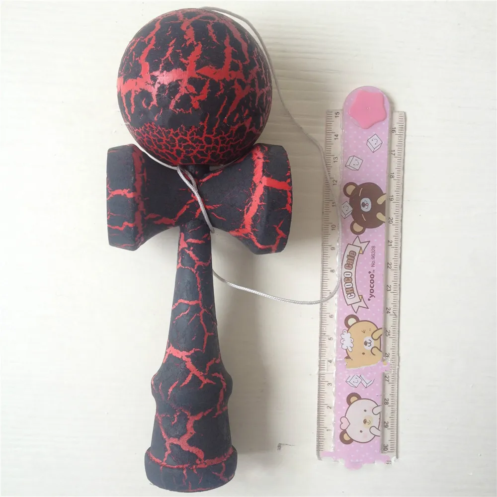 Новый Полный трещиная краска деревянный шар Kendama образования традиционный