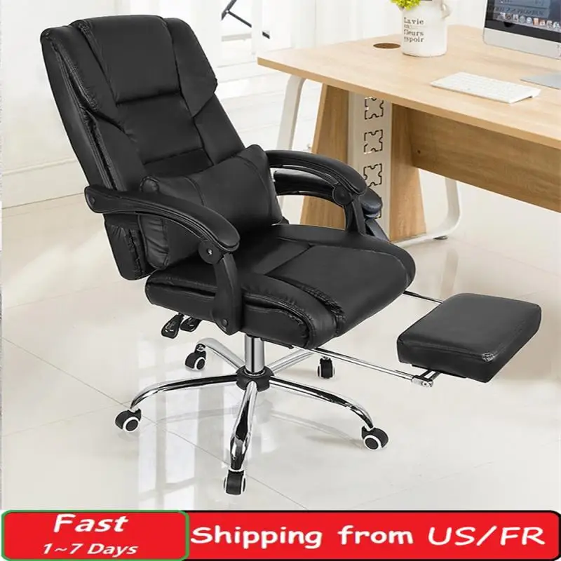 

1pc High Quality Office Boss Chair Home Leather Executive Swivel Gamer Chair Lifting Rotatable Armchair Footrest Adjustable HWC