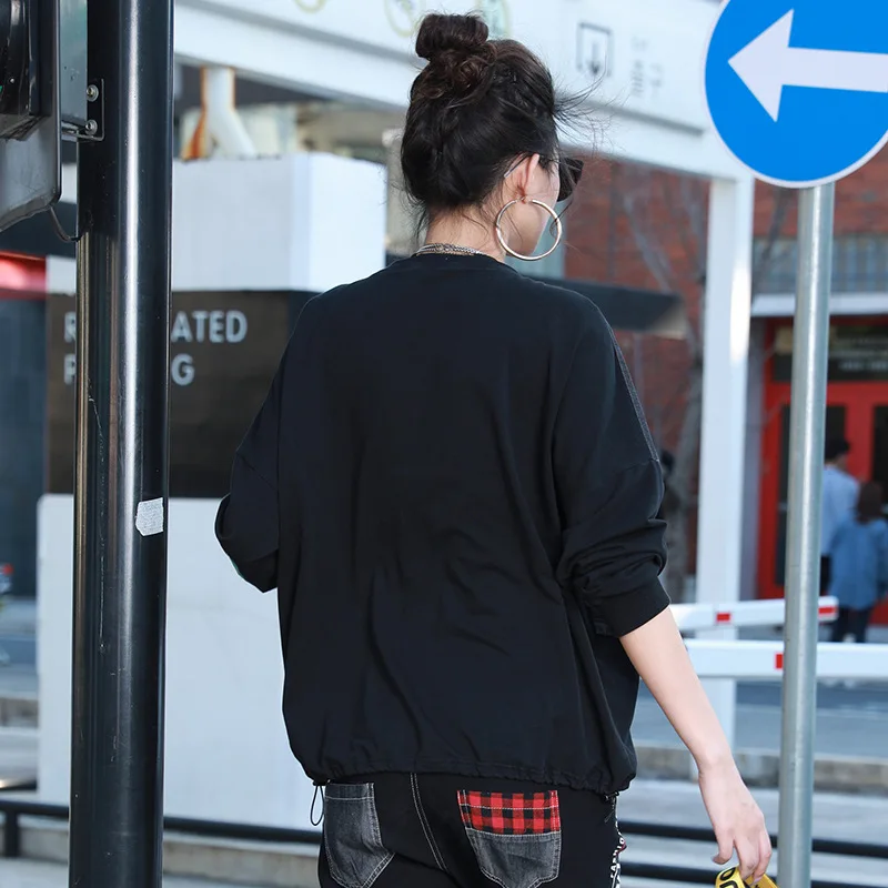 Max LuLu British Designer Spring Clothing Ladies Printed Vintage Tees Womens Denim Long Sleeve Tshirts Female Punk Style Tops | Женская