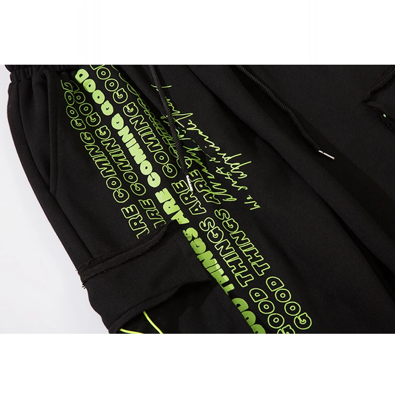 

2020 Hip Hip Letter Print Harem Pants Sweatpants Men Black Joggers Pant Fashion Streetwear Dancing Trousers Harajuku WY109