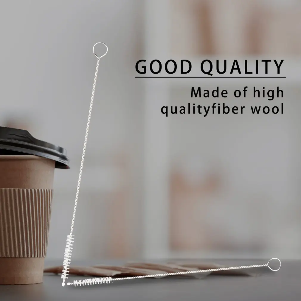 

10pcs/set Portable Bottle Spiral Soft Straw Brush Household Cleaning Brush Stainless Steel Bottle Straw Cup Brush