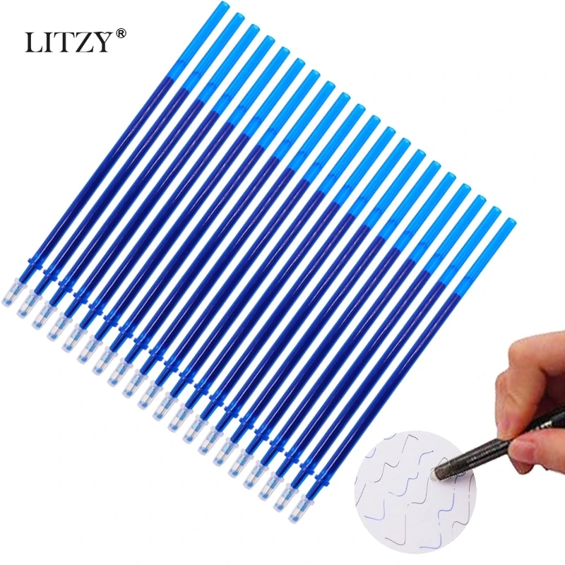 20 шт./лот 0 5 мм стираемая ручка с заправляемым стержнем для офиса набор гелевых