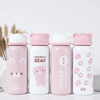 cute bear rabbit stainless steel vacuum flask cup cartoon thermos cup simple leakproof vacuum bottle girl for christmas gift