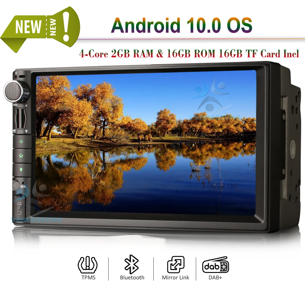 7 &quotАвторадио Android 10 0 2 Din DAB + автомобильный стерео SatNav WiFi SWC GPS радио OBD TPMS 4G CarPlay