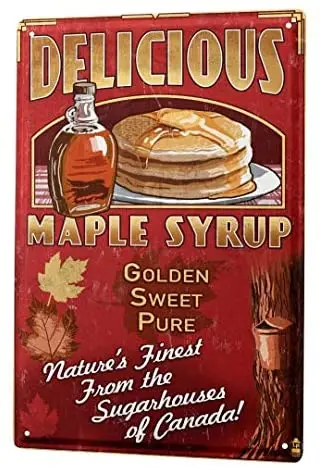 

Оловянные декоративные таблички, кленовый сироп в стиле ретро