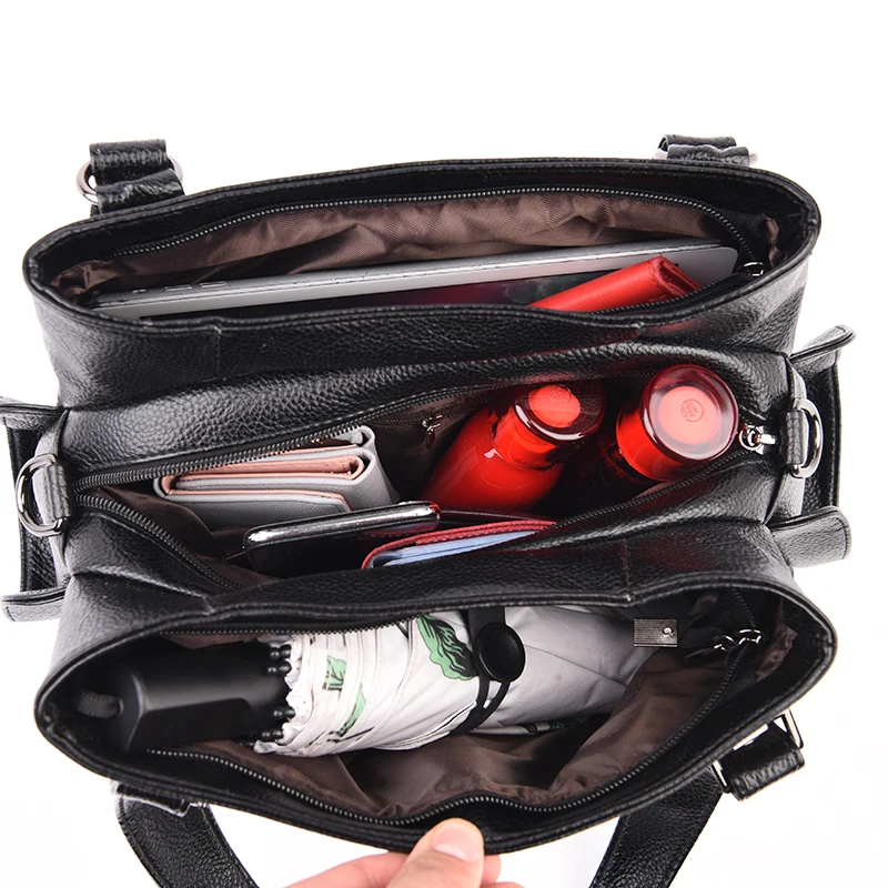 

YILIAN Handbag 2020 New women's bag large volume soft leather one-shoulder bag versatile cross-body bag
