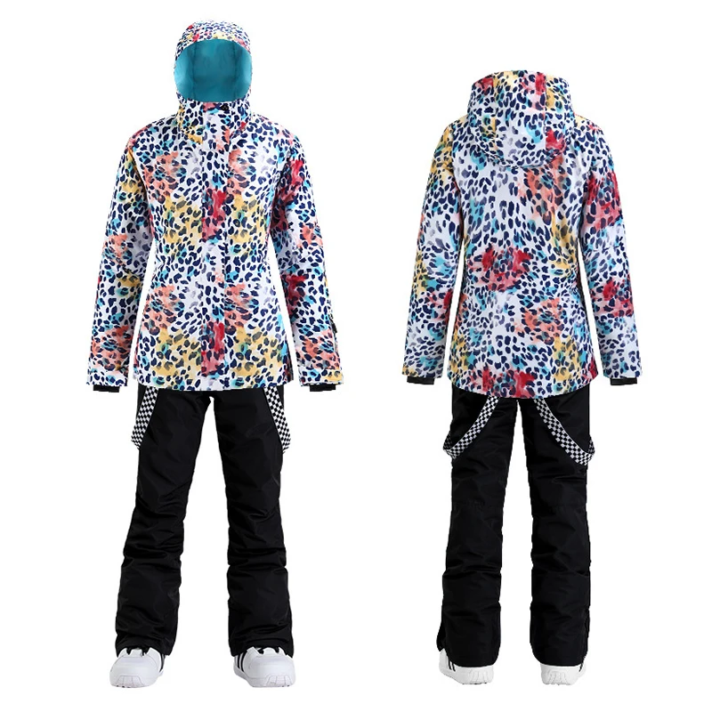 

Ski Suit Women Winter Windproof Outdoor Snowboard Suit Warm Thickened Snowsuit Women Jacket And Pants Snow Sports Alpine Ski Set