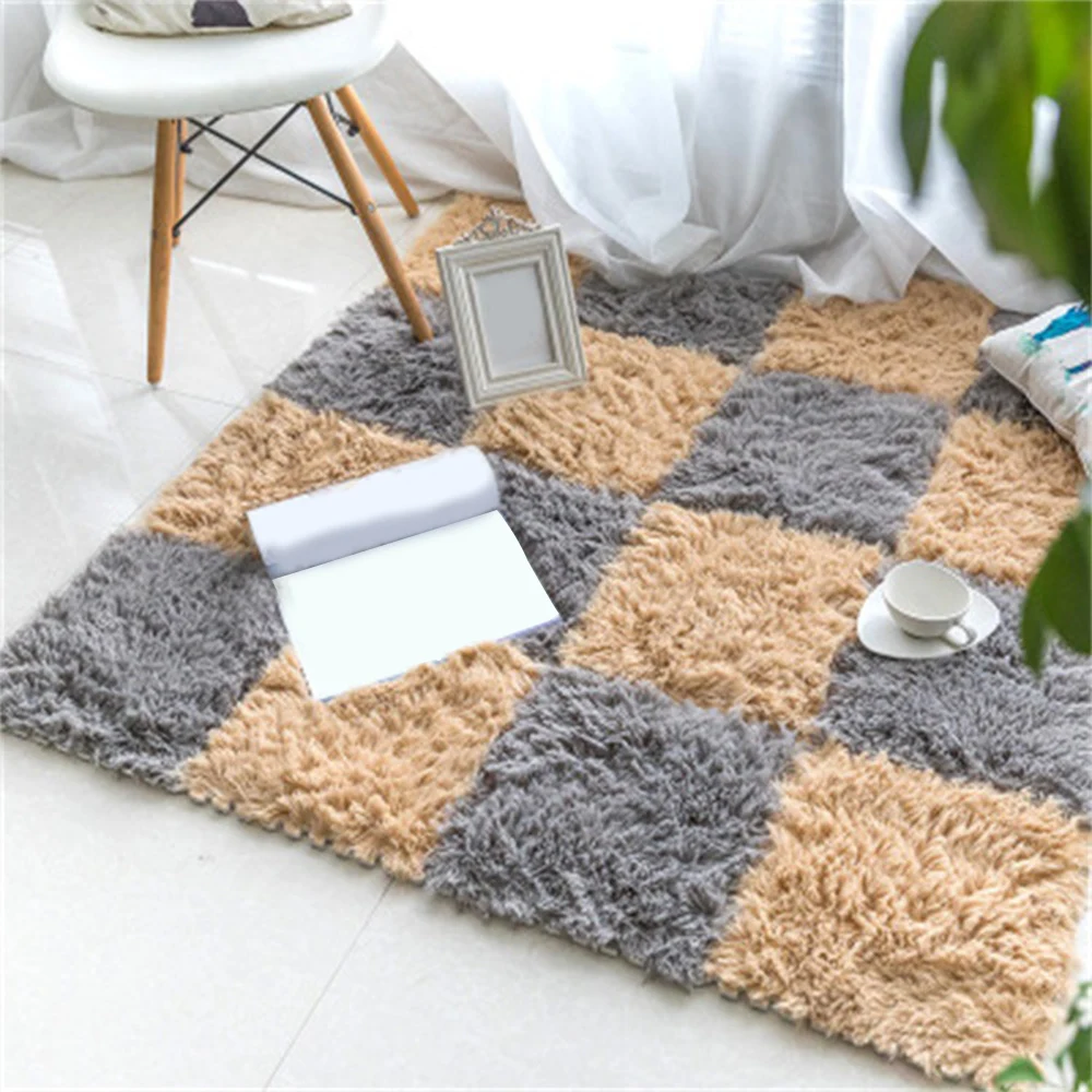 Мягкий сшитый ковер пенный для спальни напольный коврик ванной украшения дома