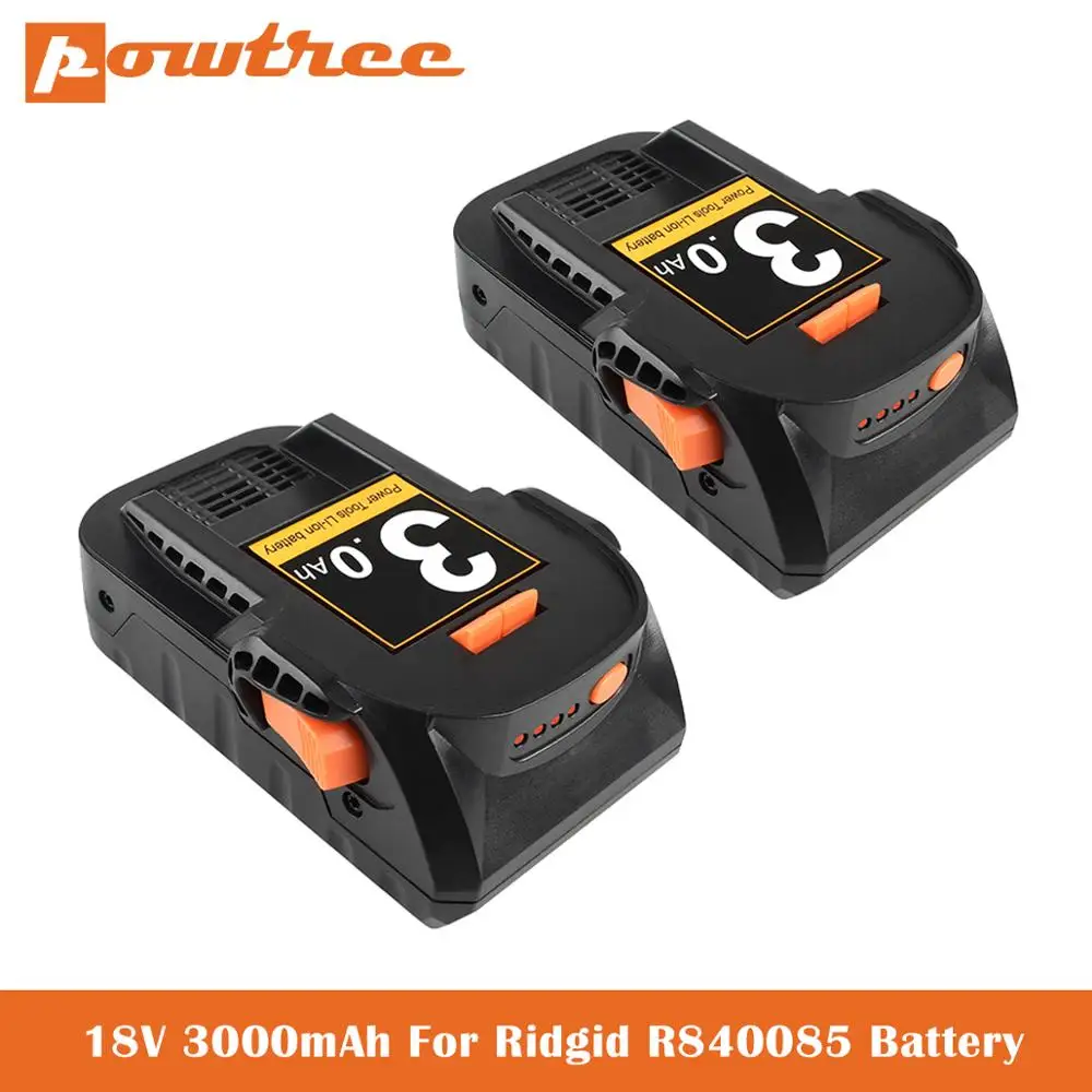 

3000mah R840085 Battery Replacement for Ridgid R840083 R840086 R840087 AC840085 GIDDS2-3554606 18-Volt Cordless Drill Power Tool