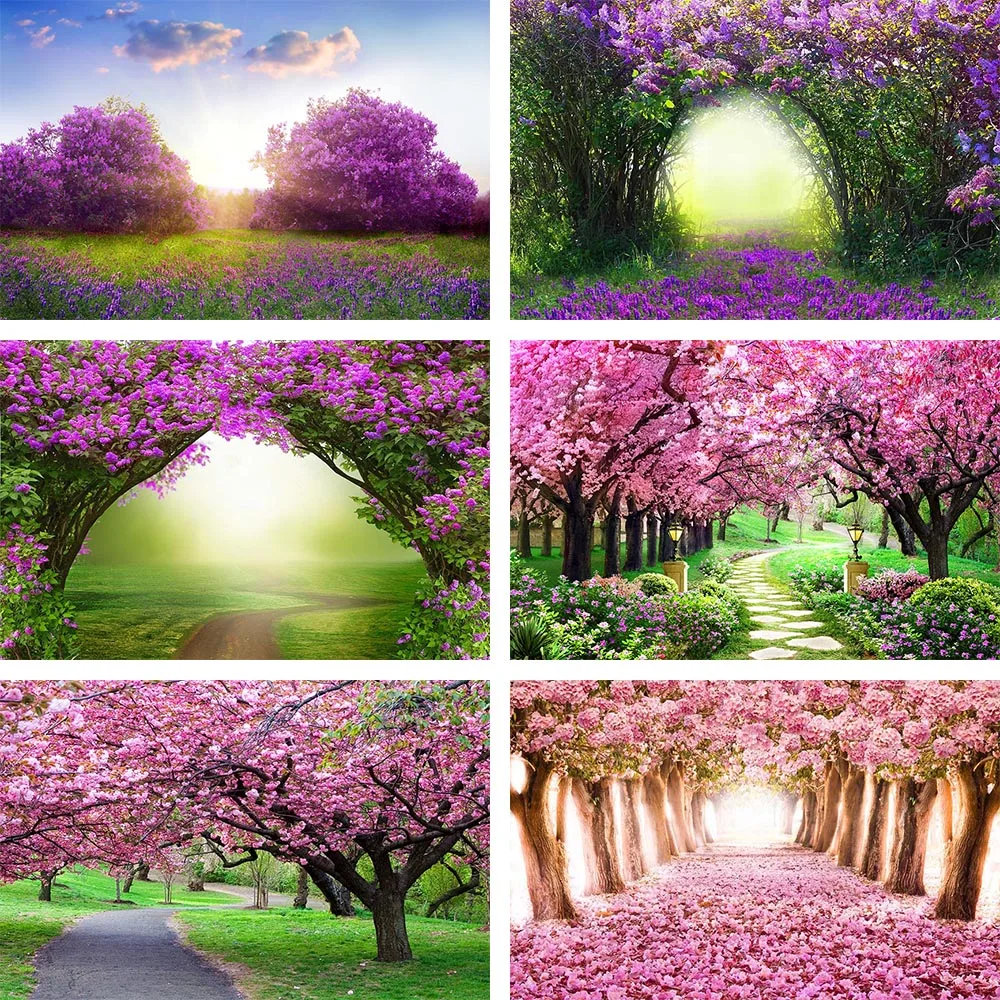 

Фон для фотосъемки Mehofond Весна Розовый цветок зеленая трава лес детский душ День Рождения вечерние НКА свадьба фон для фотостудии