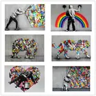 Алмазная картина 5D, граффити, уличное искусство, радуга, любовь, вышивка, абстрактный плакат, Набор для вышивки крестиком, мозаика, украшение для дома