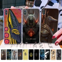maiyaca egypt anubis phone case for iphone 13 11 12 pro xs max 8 7 6 6s plus x 5s se 2020 xr case