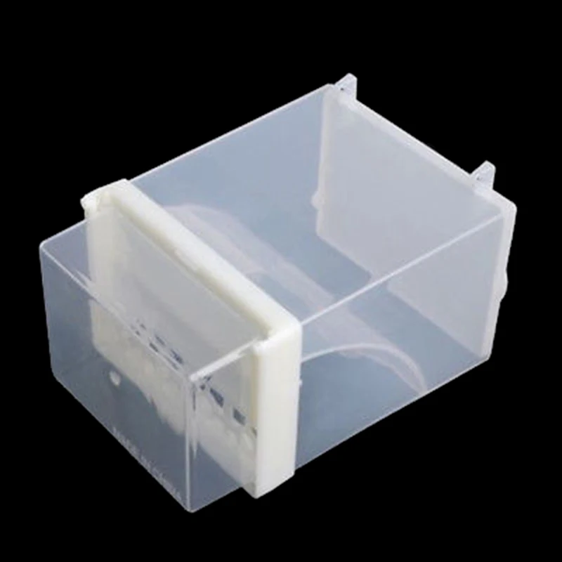 

1Pc 10x12x7.5CM Bird Poultry Feeder Automatic Acrylic Food Container Parrot Pigeon Splash Proof