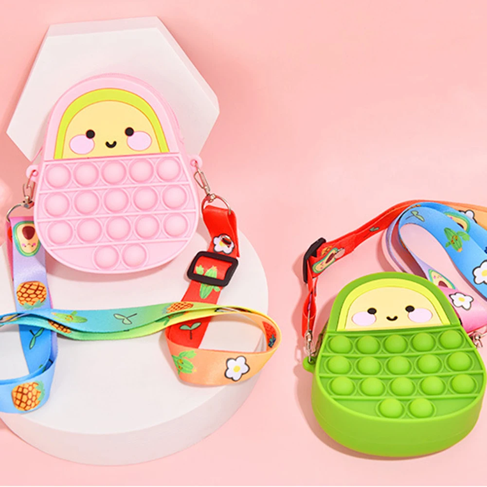 

Anti-Stress Push Bubble Storage Bags Decompression Finger Press Storage Purse Household Shopping Street Bags