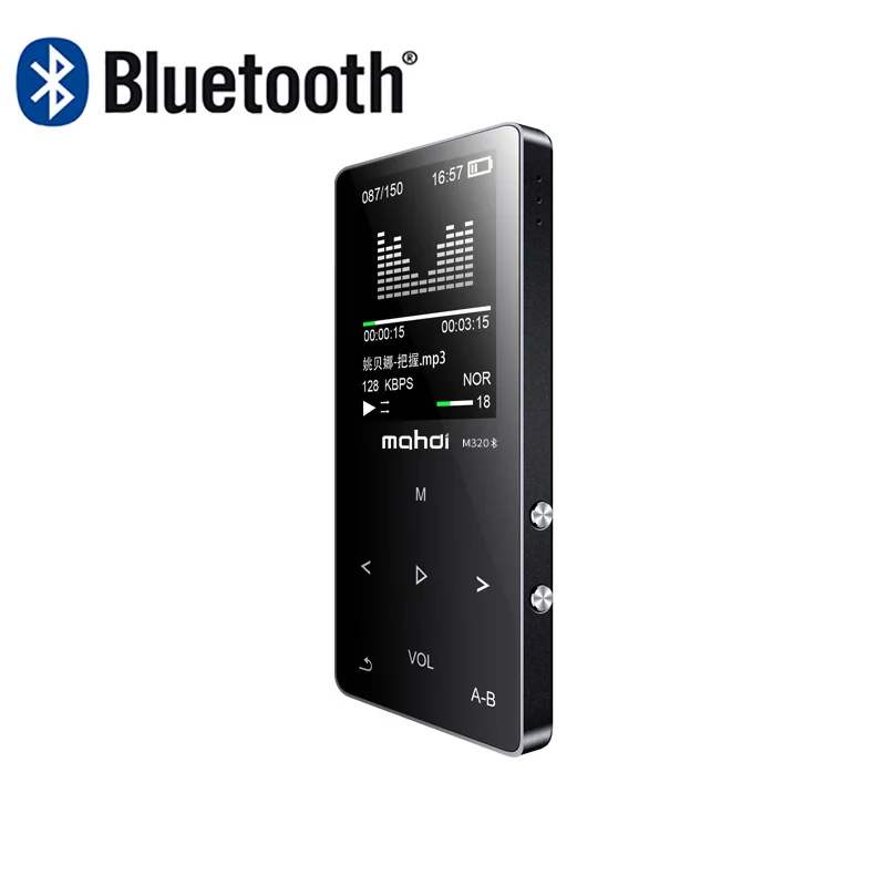 BLACK Металлический Bluetooth MP3 плеер без потерь HiFi MP3 музыкальный плеер с высококачественным звуком динамик электронная книга FM радио часы - Цвет: BLACK