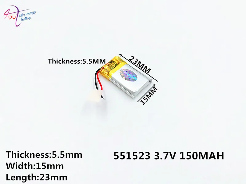 551523 551525 литровая энергетическая батарея 3 7 в полимерная литиевая MP4 MP5 150 мАч