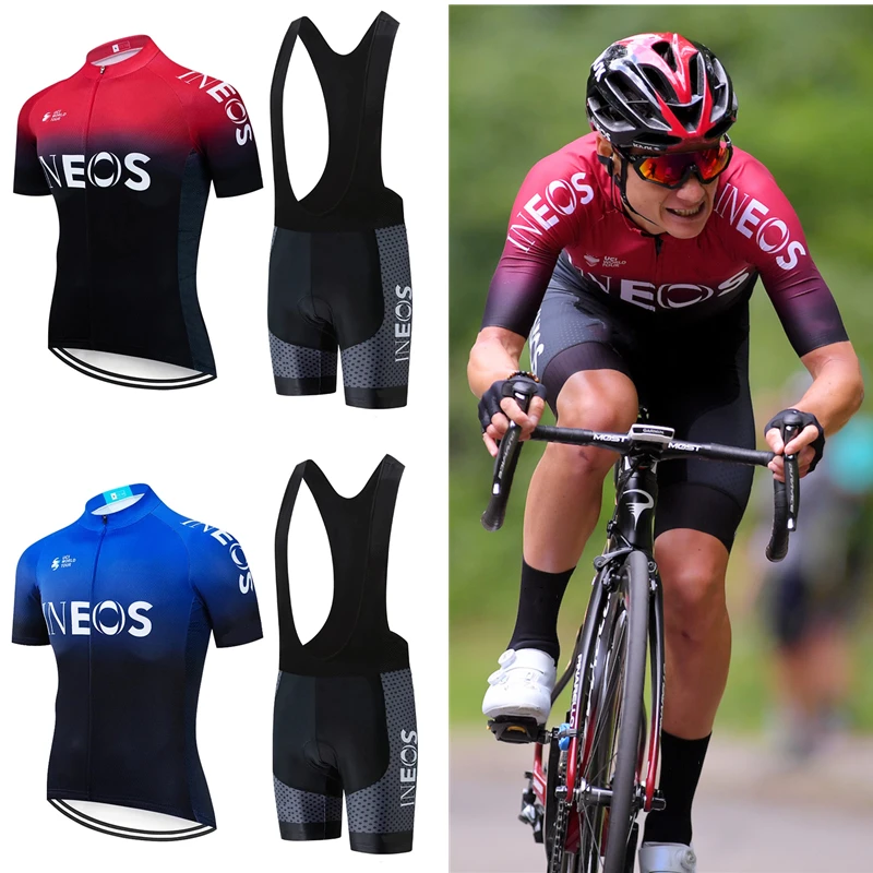 

INEOS Cycling Team Jersey Sportswear Bike Shorts Suit Ropa Ciclismo Men Summer Quick Dry Red PRO Bicycle Maillot Clothing Women