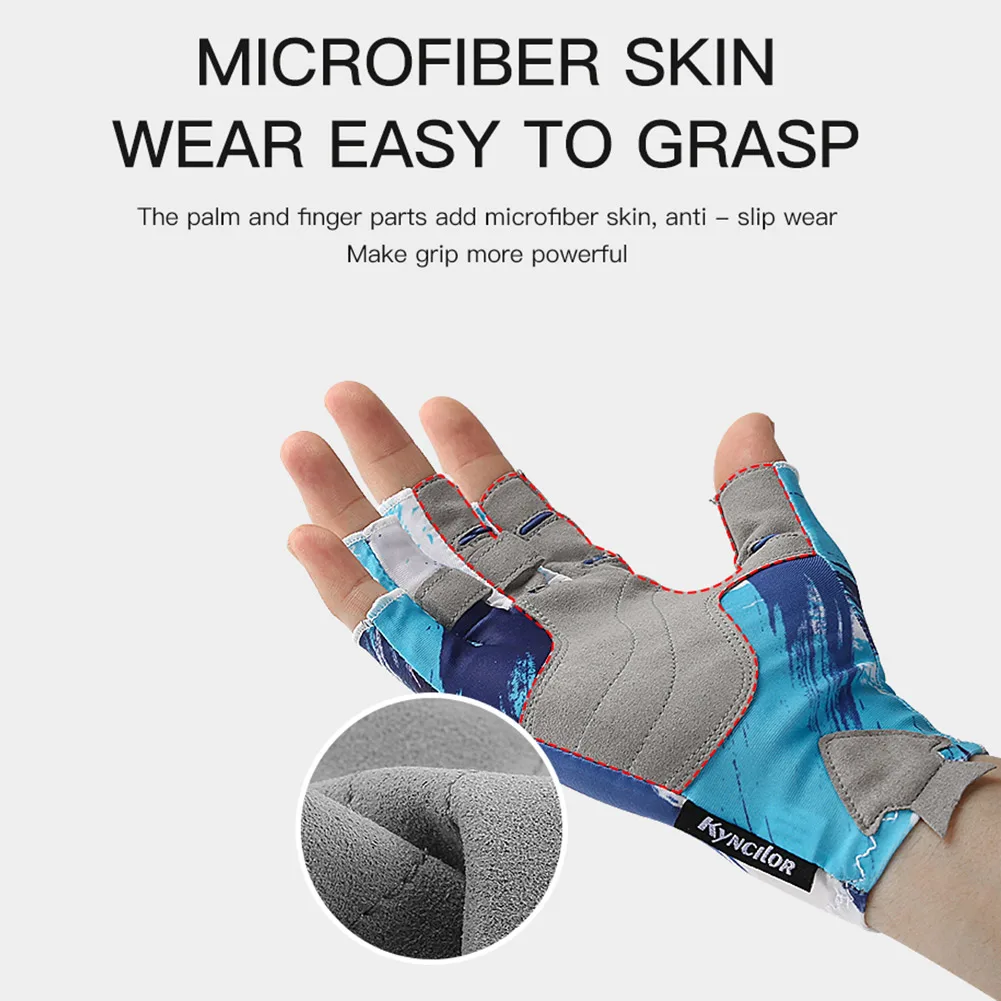

Men Women Half Finger Gloves Fishing Gloves Outdoor Cycling Sports Anti-Slip Protection Equipment Apparel Fishing Gloves