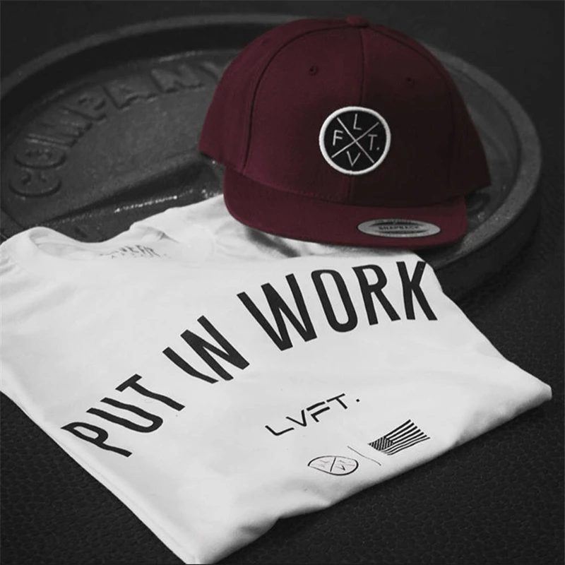 Футболка мужская облегающая для бега хлопок короткий рукав топ тренировок в