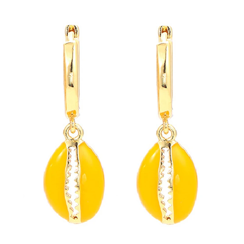 

CANNER Fashion New Oil Drop Color Hoop Earrings Retro Female Ocean Wind Colorful Earrings Charming Women Jewelry for Party/Gift