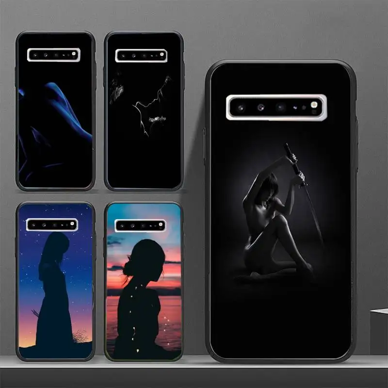 

Woman Silhouettes Phone Case for Galaxy J2pro J4 J5 J6 J7 plus J5 prime J72016 2018 M 10 20 30 funda Cover