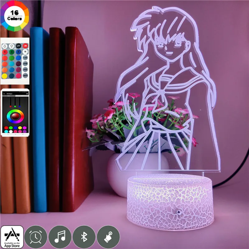 

Японское аниме инуяся хигураси Кагоме светодиодная Ночная лампа для детей крутой 3d акриловый светильник лампа для детской спальни Рождест...