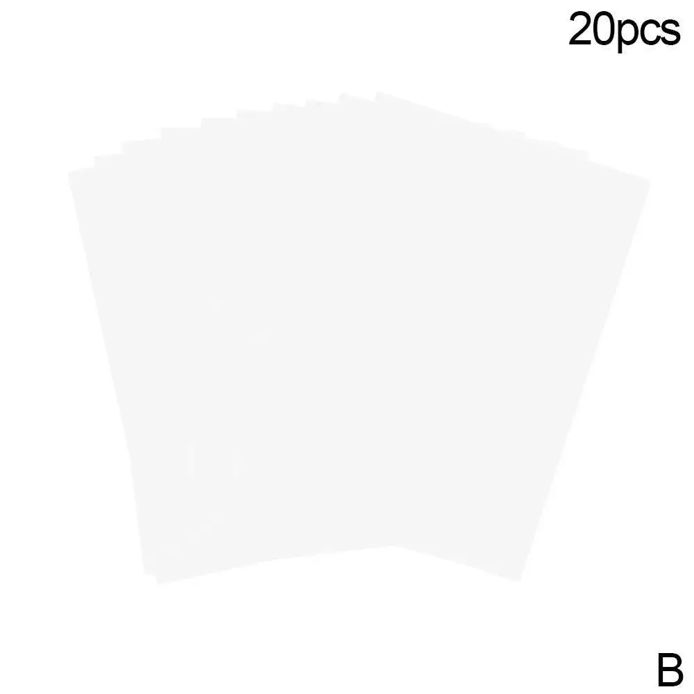 20pcs 20 шт./компл. футболка A4 передачи бумага, железо на жару Пресс принт Бумага светильник для T ремесло рубашки струйный A4 ткани, печать A4E4 - Цвет: 20pcs