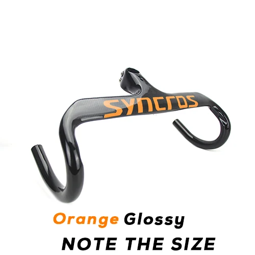 orange glossy SYNCROS велосипед карбоновый шоссейный руль велосипедный руль ультра легкий Интегрированный руль и руля из углерода 353 г YT500 - Цвет: orange glossy