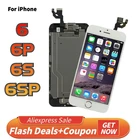Полный комплект, ЖК-дисплей для iPhone 6 6S Plus, сенсорный экран с цифровым преобразователем, полная сборка, замена кнопки возврата экрана и фронтальной камеры