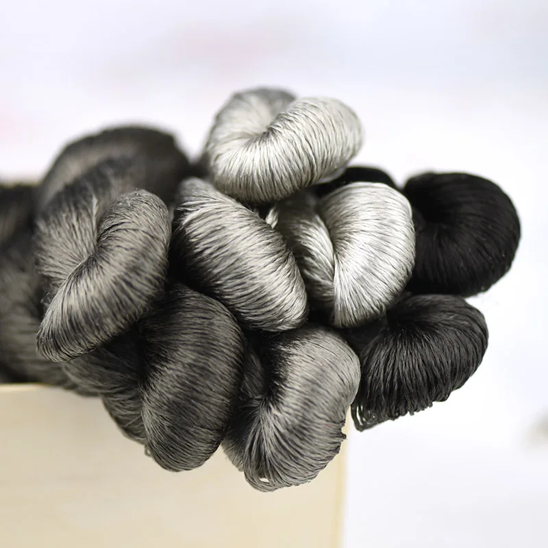 1 шт./400 м шелковая нить для вышивки/100% Шелковая нить/ручная вышивка крестиком/leaden