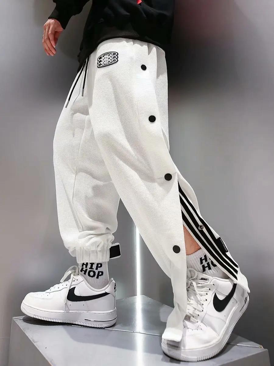 Мужские модные уличные спортивные брюки 2021 повседневные свободные мужские белые