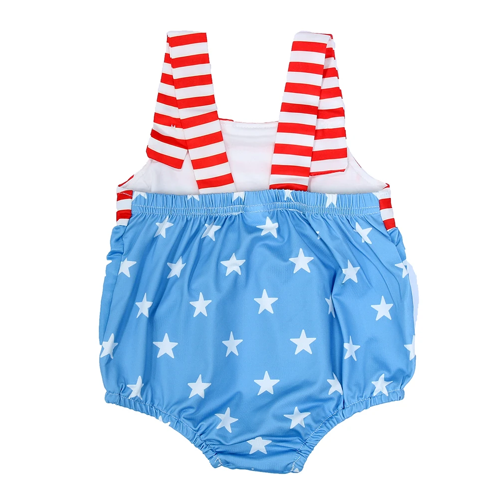 Baju Musim Panas Bayi Anak Bayi Baru Lahir Bodysuit Motif Bintang Bergaris Baju Anak Perempuan Anak Laki-laki Baju Sunsuit