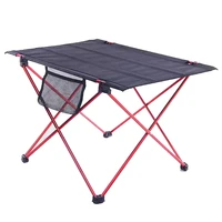 hooru foldable roll up table beach fishing portable folding table backpacking lightweight camping outdoor desk with carry bag