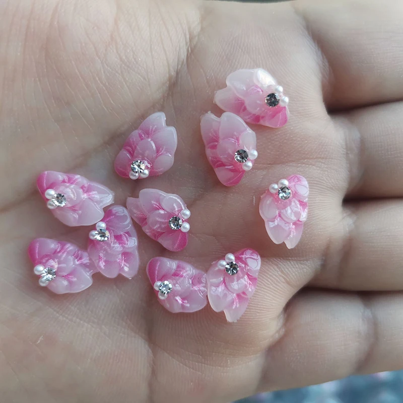 

2021~3D Acrylic Flowers Rhinestones Nail Art ,10pcs/Bag