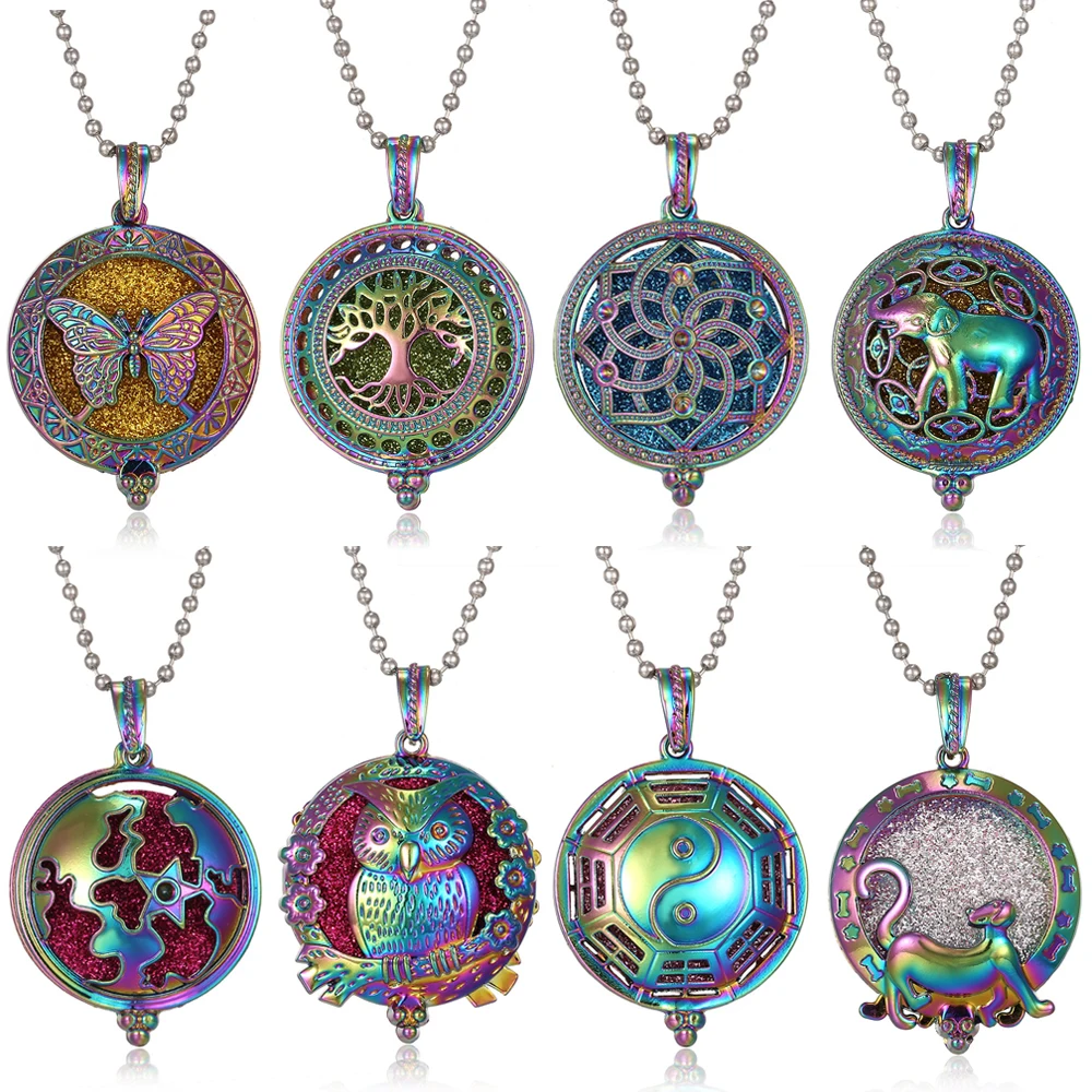 Новинка аромадиффузор ожерелье открытые антикварные винтажные медальоны