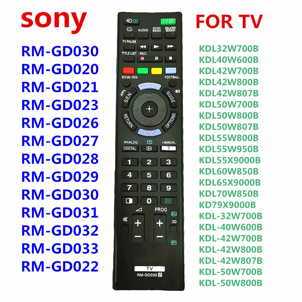 RM-GD030 пульт дистанционного управления для SONY Smart TV, RM-GD023, GD033, RM-GD031, RM-GD032, для KDL32W700B, KDL40W600B, KDL42W700B