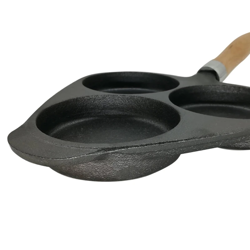 

3 Holes Eggs Frying Pot Non-stick Thickened Omelet Pan Pancake Steak Cooking Ham R9JC