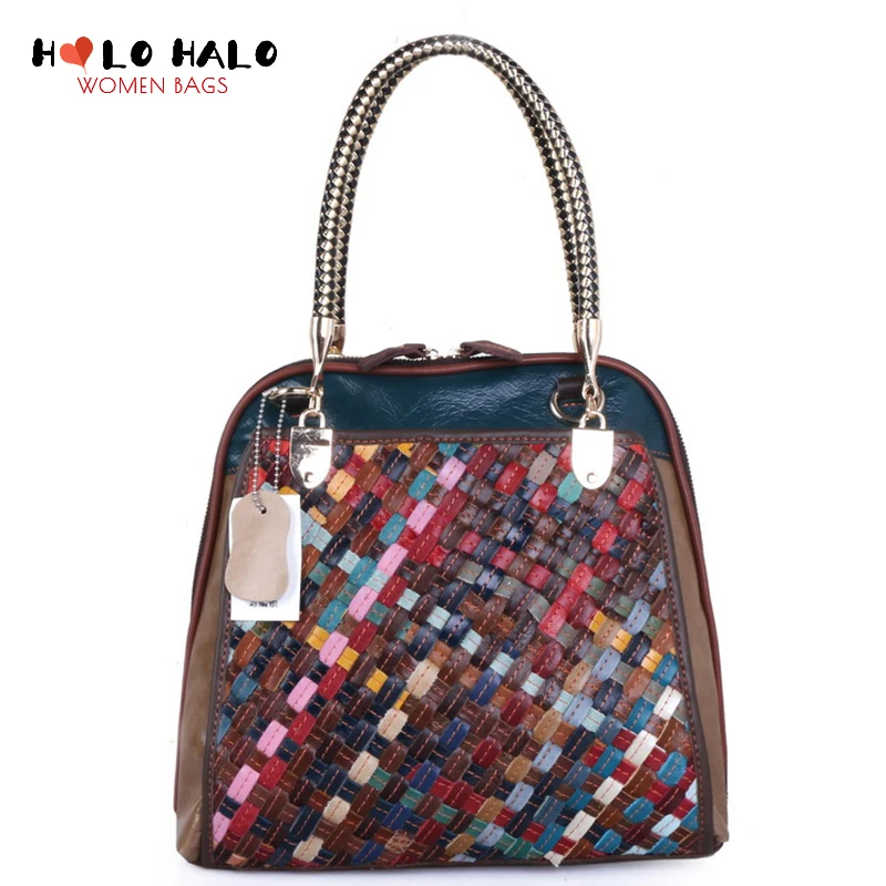 

Fashion Women's Backpack Casual Crossbody Bags Travel Bags Colourful Genuine Leather High Capacity High Quality Shoulder Bag